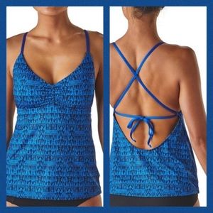 Patagonia Tankini Tribal Geo Navy Blue $99 NWT